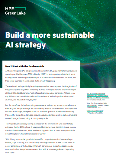 Build a more sustainable AI strategy​