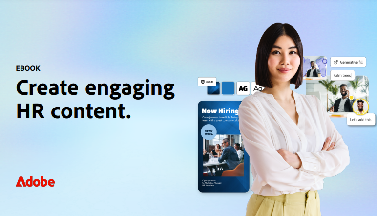 Create engaging HR content with Adobe Express.