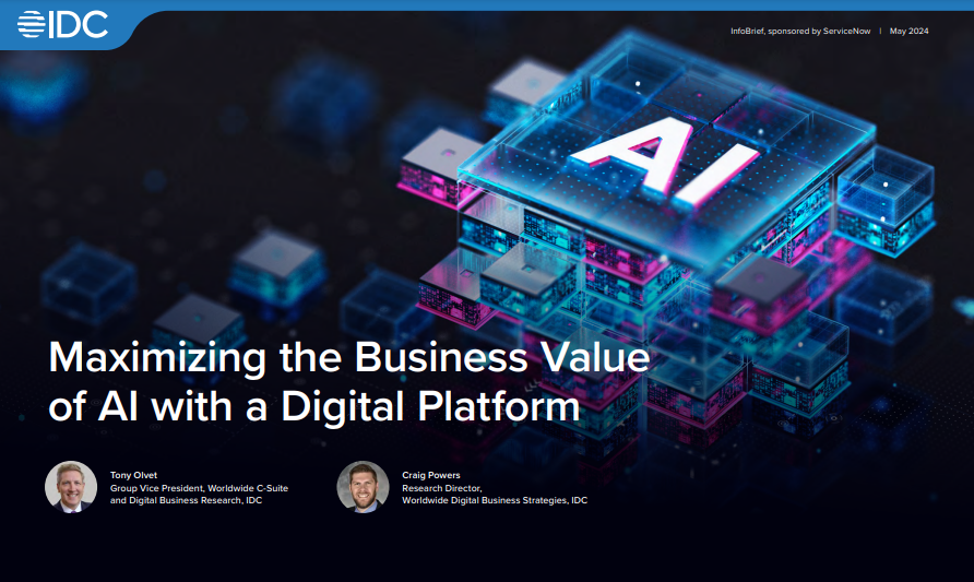 IDC Analyst Brief: Maximizing the business value of AI with a digital platform