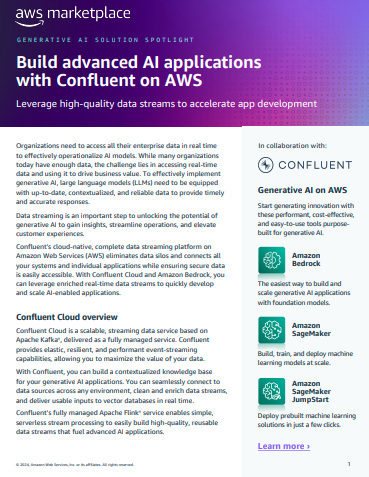 Build Advanced AI Applications with Confluent on AWS