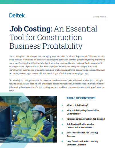 Job Costing: An Essential Construction Tool