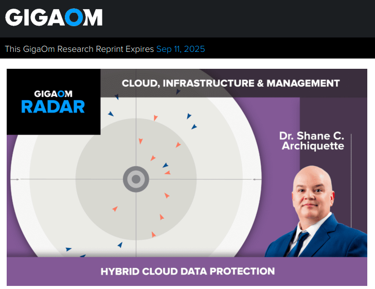 GigaOm Radar Report for Hybrid Cloud Data Protection